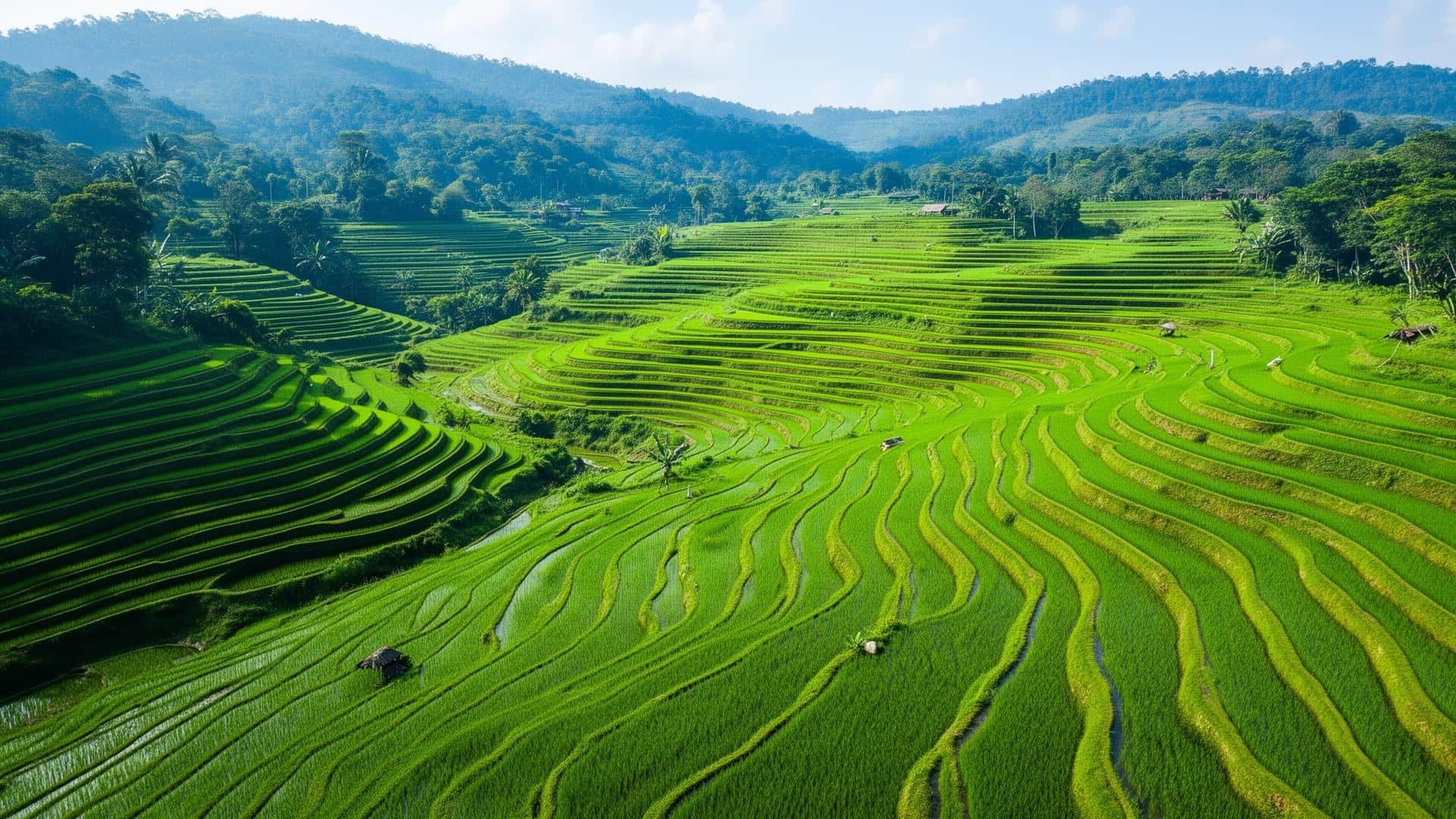 Terraced rice paddies